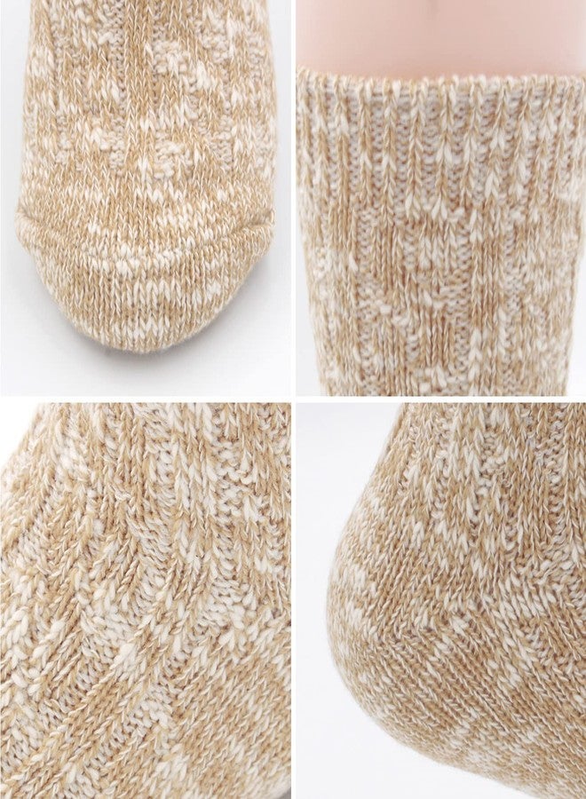 FITEXTREME Women's 6 Pairs Winter Warm Socks - Cotton Rag Soft Thermal Crew Socks - Image 4